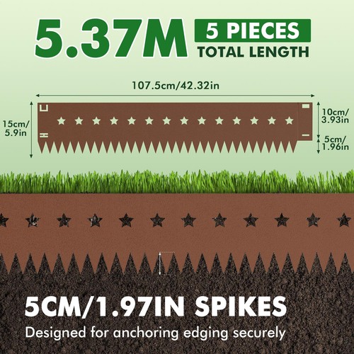 Corten steel lawn edging set - lawn,
