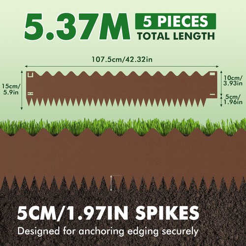 Corten steel lawn edging - corten, set