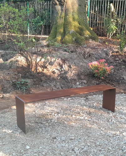 Corten steel bench - bench, ,