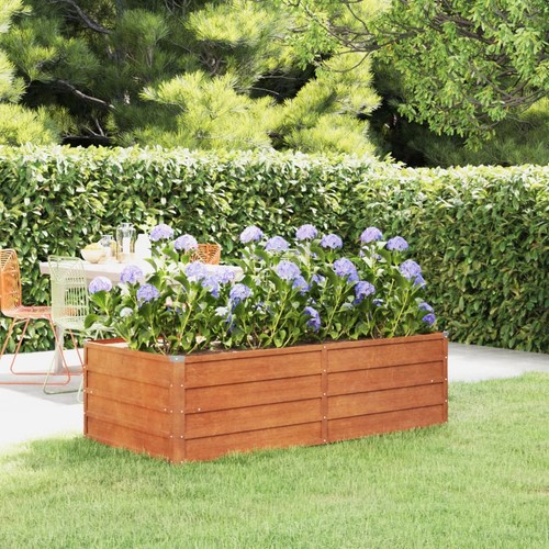 Garden raised bed rusty - garden, corten