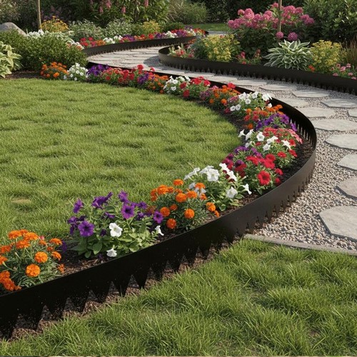 Corten steel lawn edging - lawn,