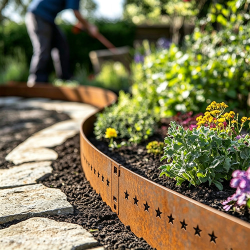 Metal garden edging - garden,