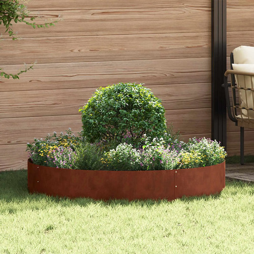 Planter ring brown corten - planter,