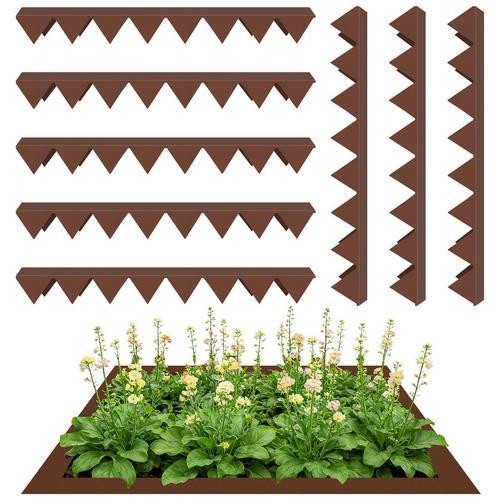 8pcs corten steel lawn edging - 8pcs,