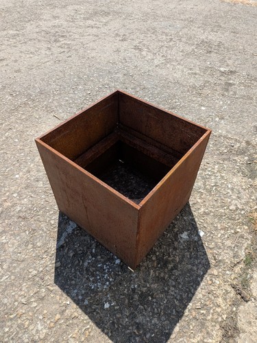 Corten steel hollo planter - planter,