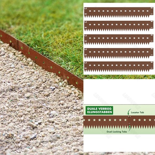 15cm corten steel lawn - x,