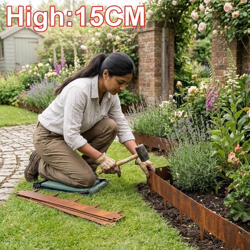15cm corten steel lawn - 15cm,