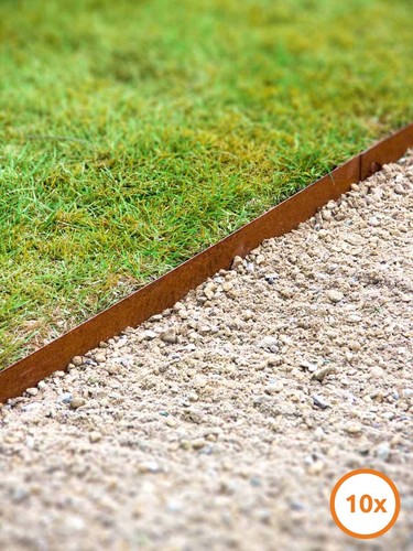 Multi edge metal corten lawn - corten,