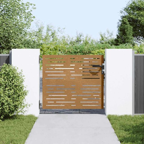 Corten steel garden gate - corten,