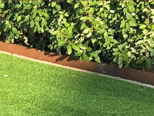 Corten steel lawn edging - steel,