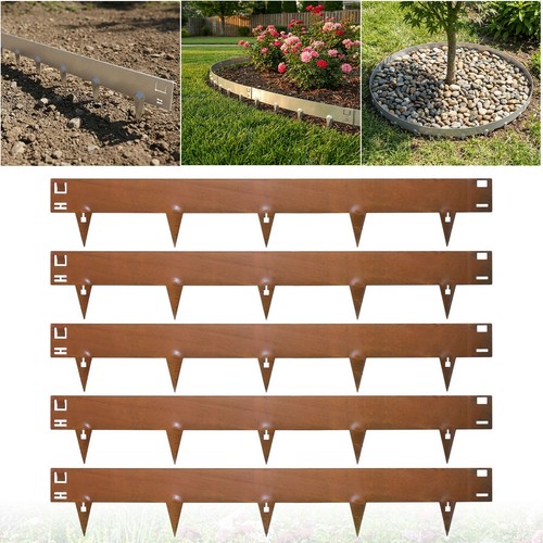 Metal garden edging corten - metal,