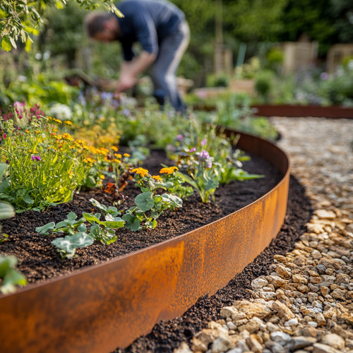 10m edging metal - 10m, corten