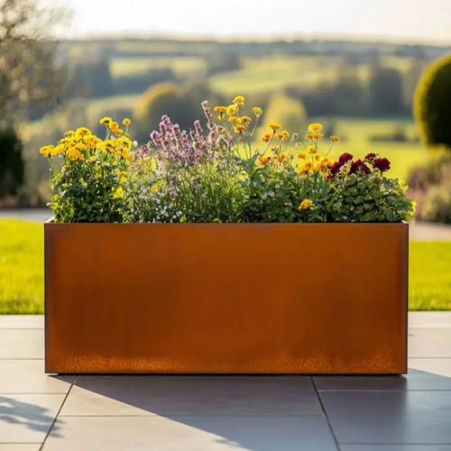 Corten steel trough - trough, planter
