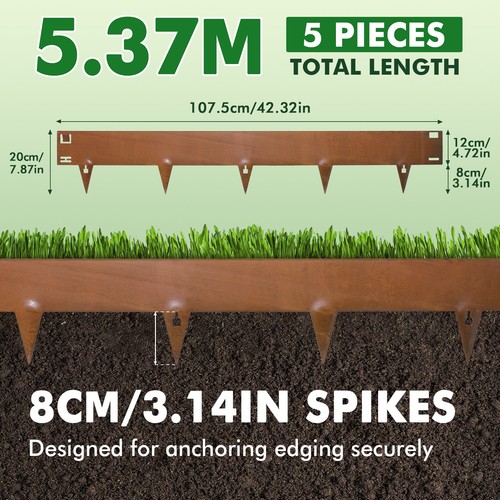 Corten steel garden edging - steel,