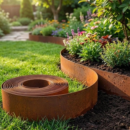 10m metal garden - 10m, corten