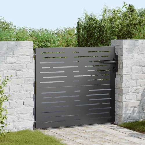 Corten steel garden gate - garden,